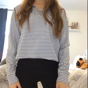 long sleeved striped shirt